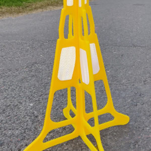 Cono 3D para señalización – Amarillo Flúo con reflectivo