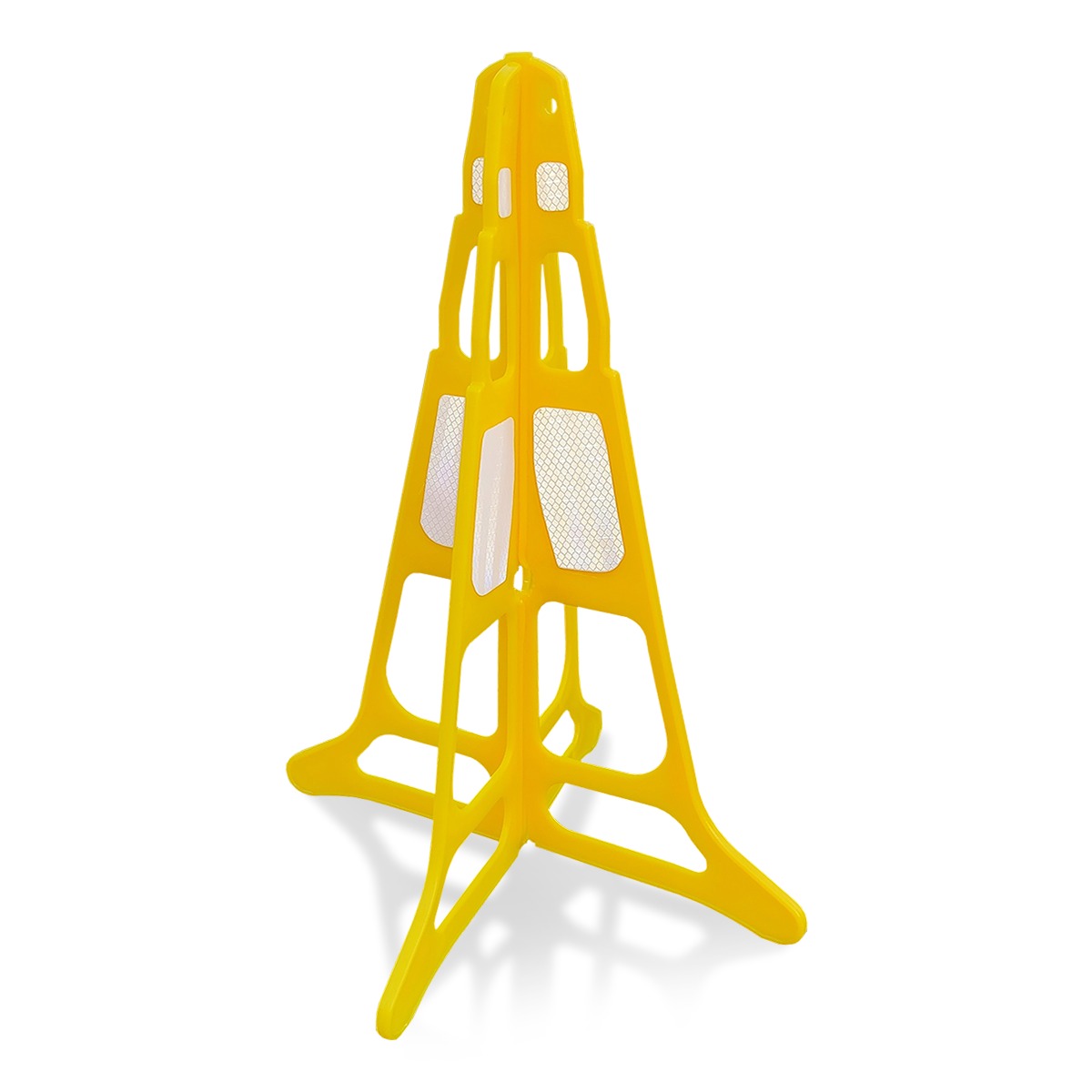 Cono 3D para señalización - Amarillo Flúo con reflectivo