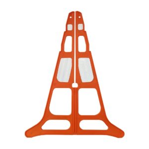 Cono 3D para señalización – Naranja Común (no flúo) con reflectivo
