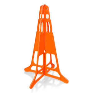 Cono 3D para señalización – Naranja Flúo sin reflectivo