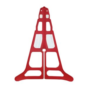 Cono 3D para señalización – Rojo Común (no flúo) con reflectivo